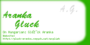 aranka gluck business card